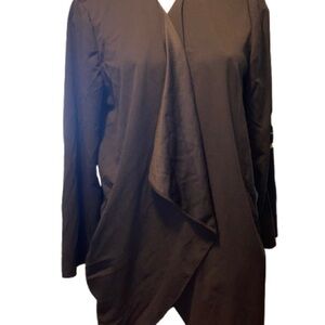 ♥️ Nine West Black Open Front Cardigan With Pockets Size L